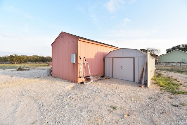 view of shed