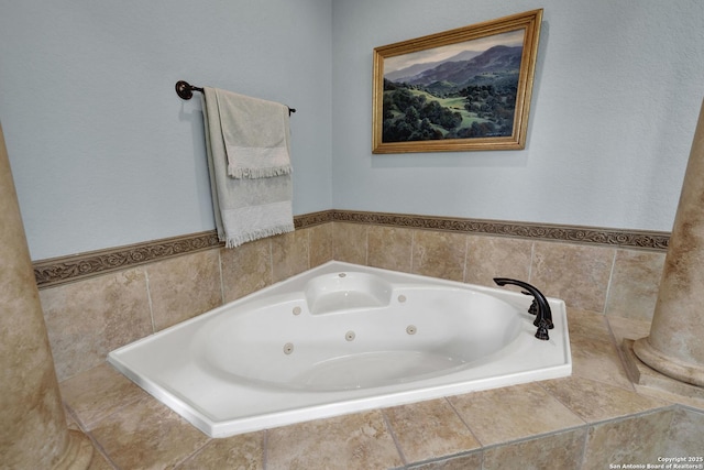 bathroom featuring a whirlpool tub