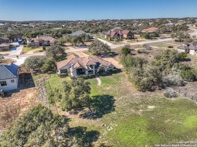 drone / aerial view featuring a residential view