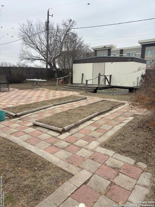 view of yard with a patio