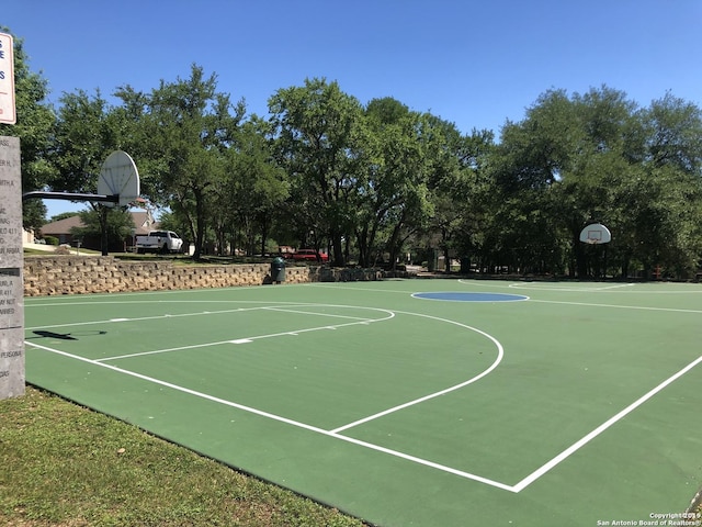 view of basketball court with community basketball court