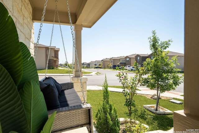 view of yard featuring a residential view