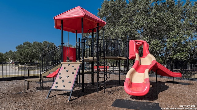 communal playground with fence