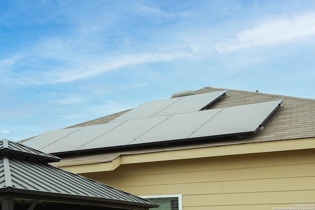 exterior details with a standing seam roof and metal roof