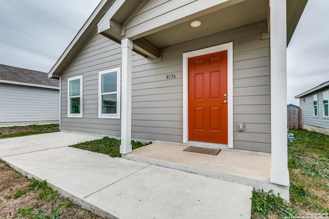 view of doorway to property