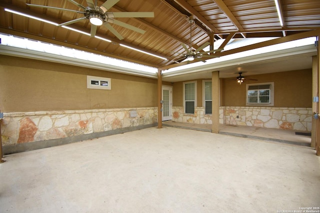 view of patio / terrace featuring ceiling fan