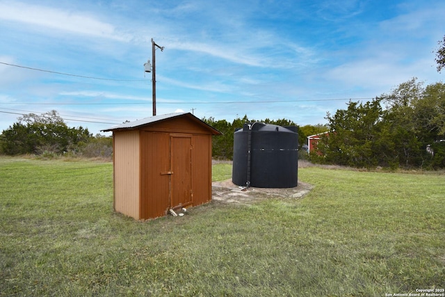 view of shed