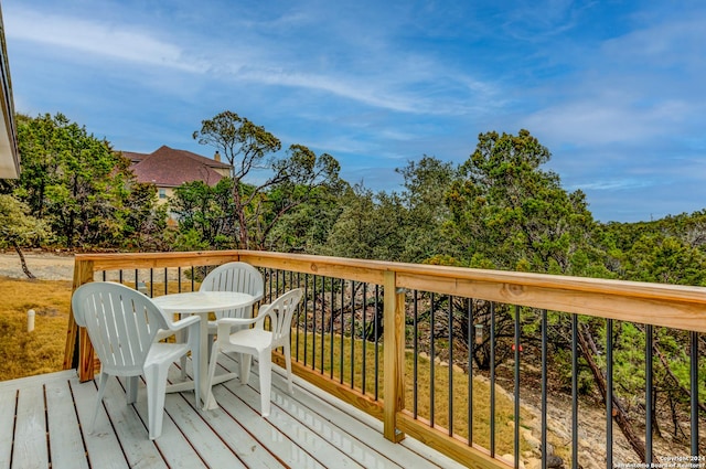 view of wooden terrace