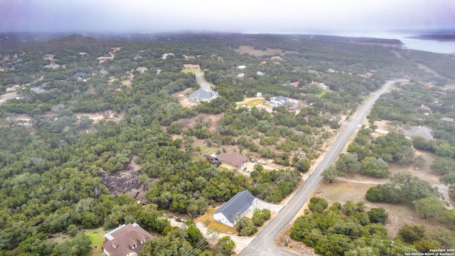 drone / aerial view with a forest view