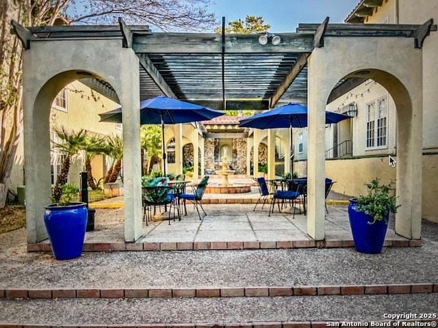 view of patio / terrace with a pergola