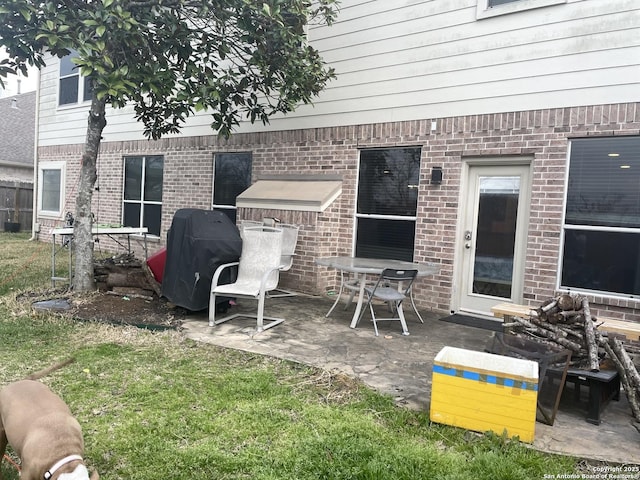 view of patio / terrace with area for grilling