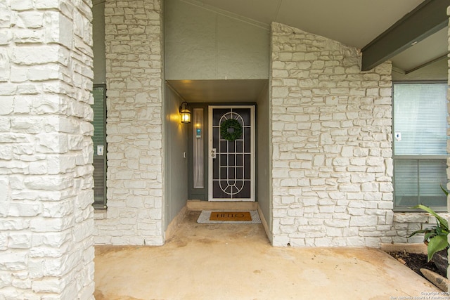 view of doorway to property