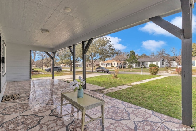 view of patio / terrace with a residential view