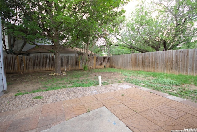 view of patio featuring a fenced backyard