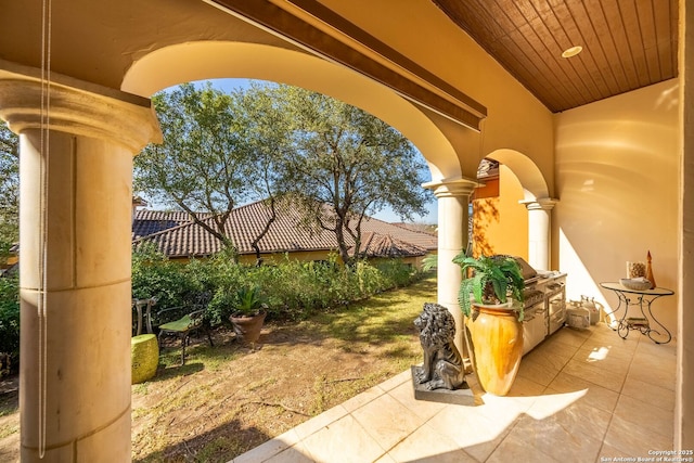 view of patio / terrace with area for grilling