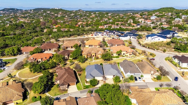 drone / aerial view with a residential view