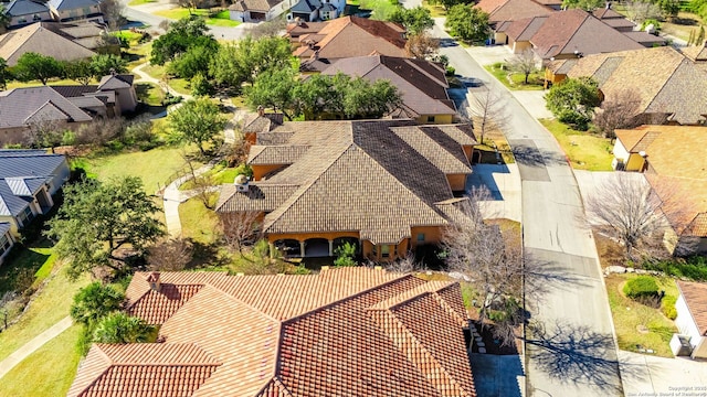 aerial view featuring a residential view