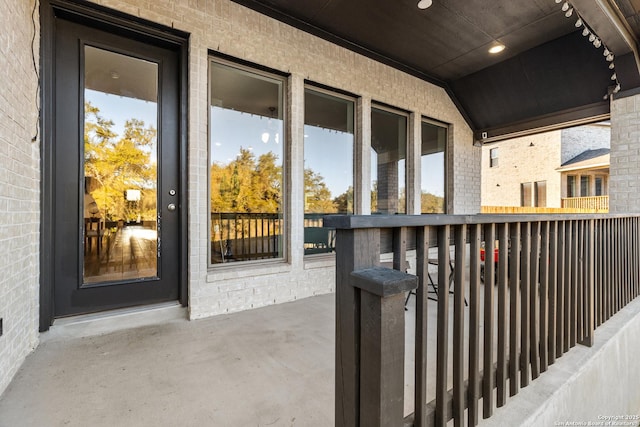 view of patio / terrace featuring a balcony