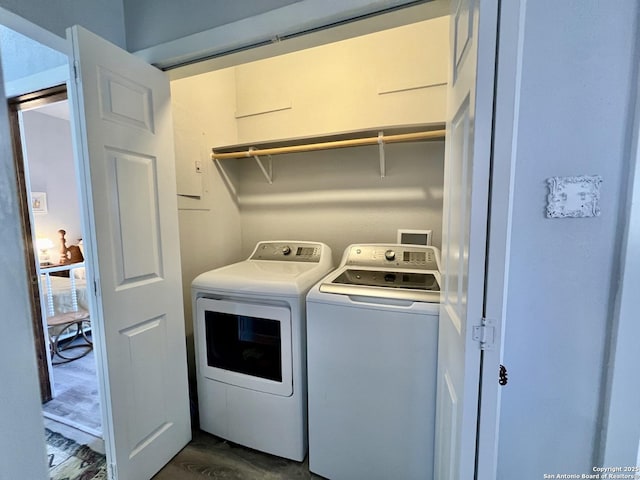 laundry room with laundry area and separate washer and dryer