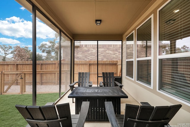 view of sunroom / solarium