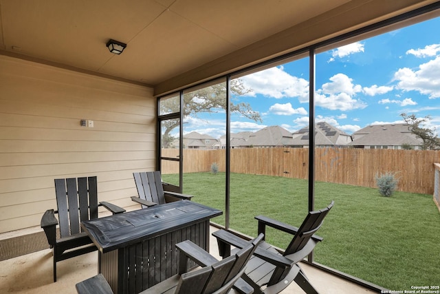 view of sunroom