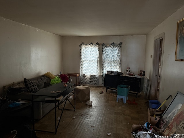 interior space with wood finished floors