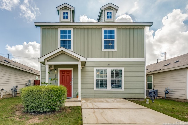 view of front of house with board and batten siding