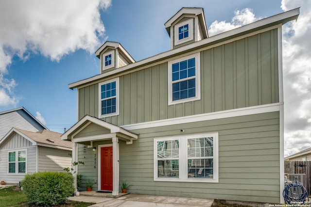 view of front of house featuring board and batten siding