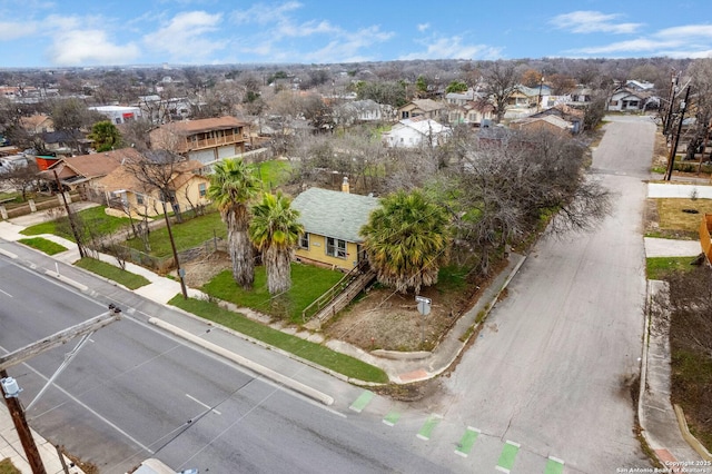 bird's eye view with a residential view