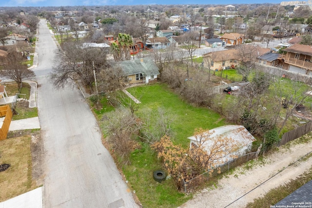 drone / aerial view with a residential view