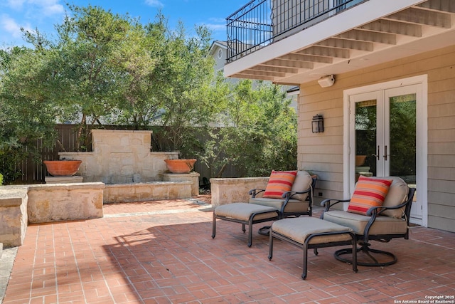 331 Ridgemont, Terrell Hills, TX 78209 - patio / terrace with french doors and a patio