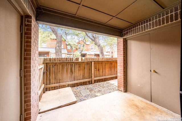 view of patio / terrace with fence