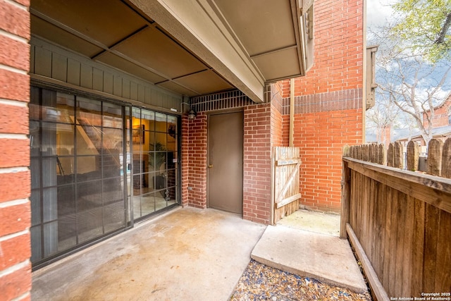 view of patio with fence