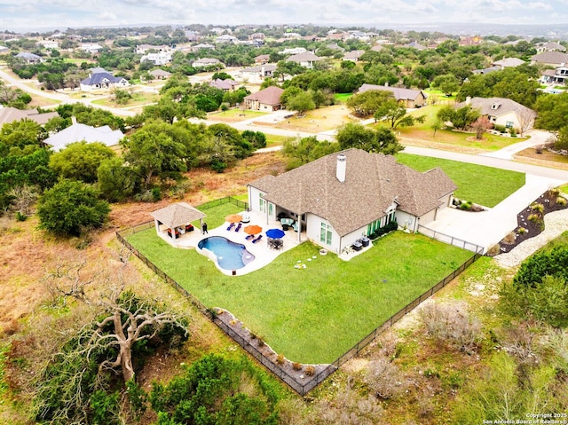 birds eye view of property featuring a residential view