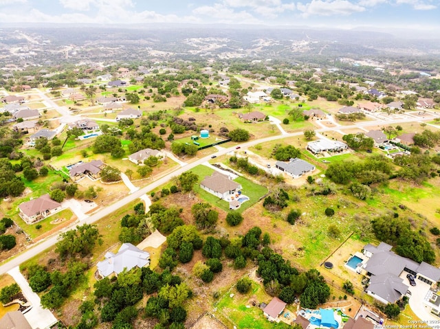 aerial view with a residential view