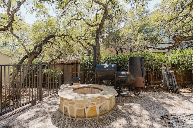 view of patio with fence