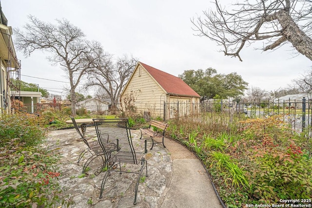 view of patio / terrace with fence