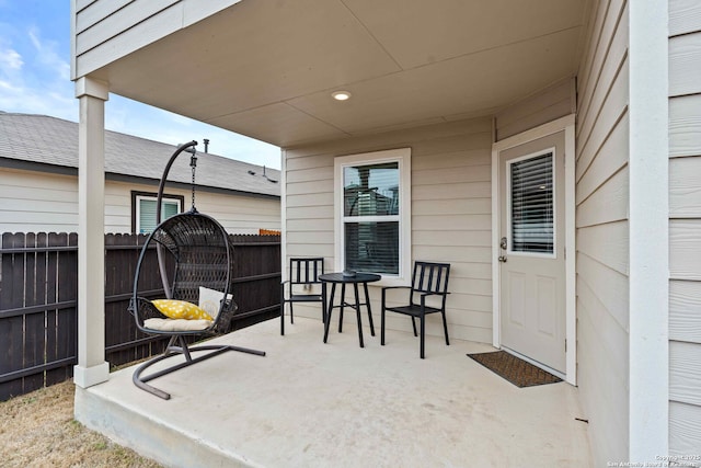 view of patio with fence