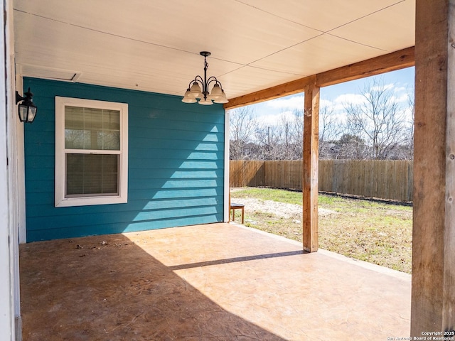 view of patio featuring a fenced backyard