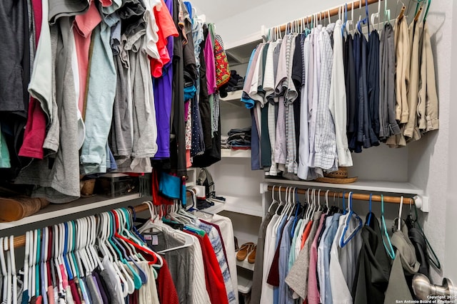 view of walk in closet