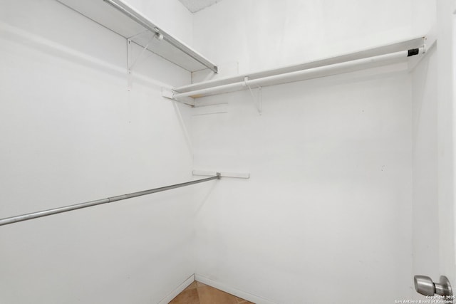 view of walk in closet