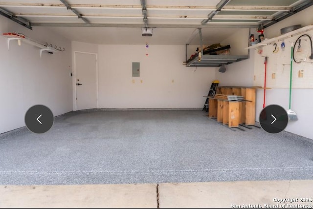 garage featuring electric panel