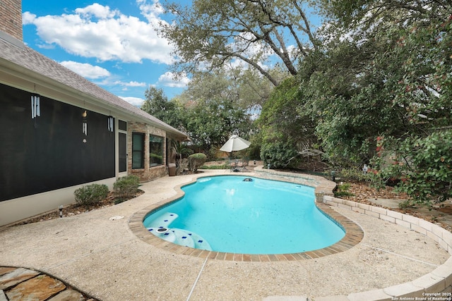 pool featuring a patio