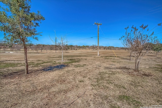 view of yard with a rural view