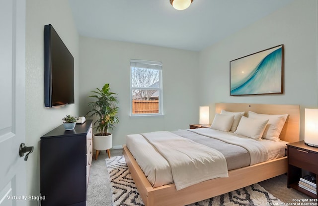 bedroom featuring carpet flooring