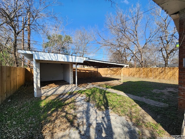 exterior space with fence