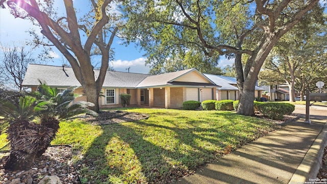 ranch-style house with a front yard