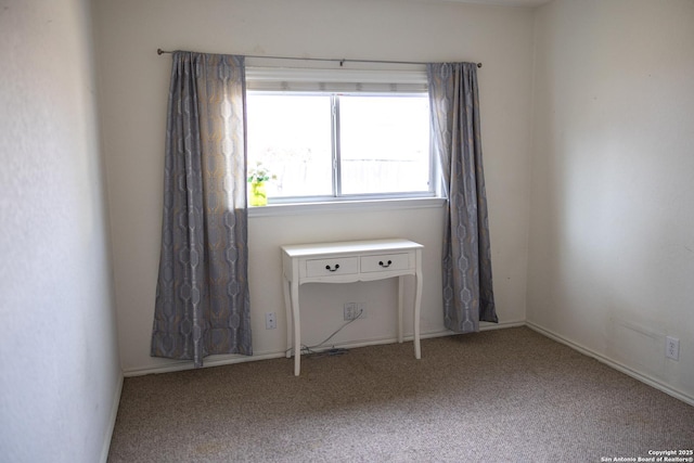 view of carpeted spare room