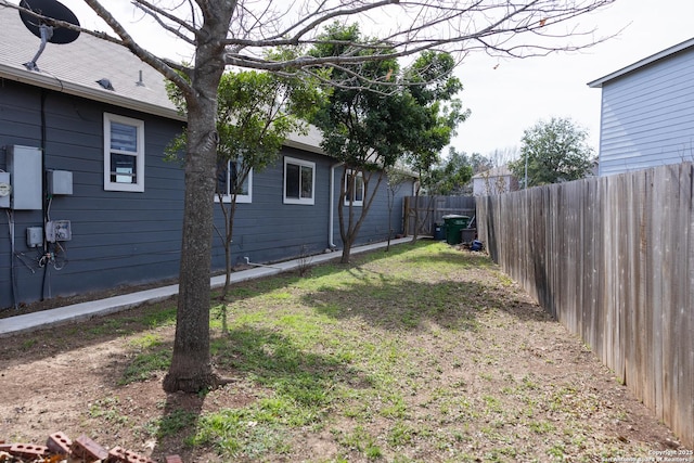 view of yard with fence private yard