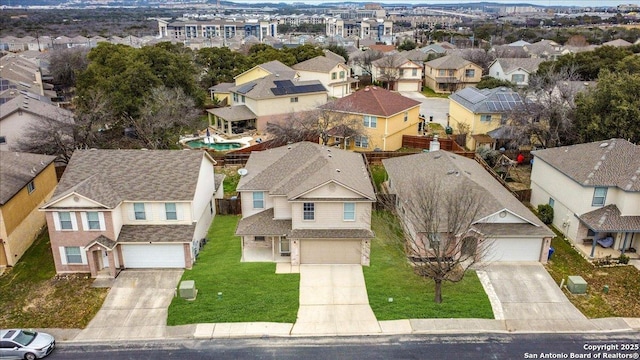 birds eye view of property featuring a residential view